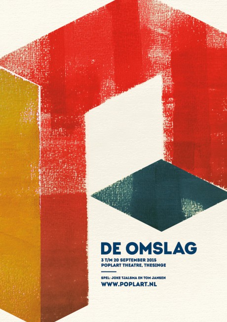 Dit is één van de affiches gemaakt voor de voorstelling over H.N. Werkman, 'De Omslag'.